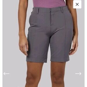 NEW 32° Degrees Cool Bermuda Shorts -Women's 8- Slate Gray Stretch Pockets NWOT